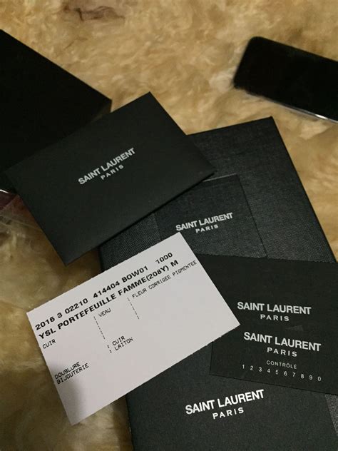 ysl bootleg|YSL authenticity card.